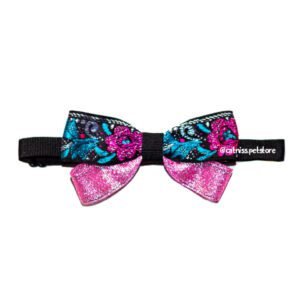 Corbata Michi - Lazo Rosado con flores